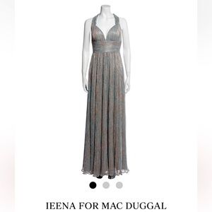 Ieena for Mac Duggal IEC Blue & Gold Evening Gown W/ Tags from The Real Real